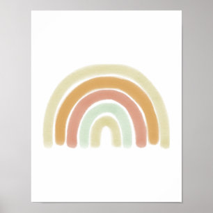 Aquarelle Neutre Arc-en-ciel affiche