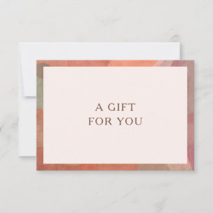 Aquarelle neutre Certificat cadeau moderne