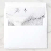 Aquarelle noire et Mariage de monogramme