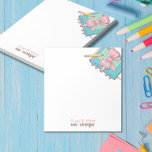 Aquarelle Note du Bloc-notes de l'enseignant<br><div class="desc">Un joli bloc-notes pour les enseignants comporte "une note de" et votre nom dans le lettrage en caractères verts et rouges,  incorporé par une seule illustration de carnet aquarelle.</div>