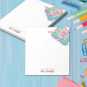 Aquarelle Note du Bloc-notes de l'enseignant