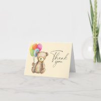 Aquarelle Oear élégant Carte de remerciements