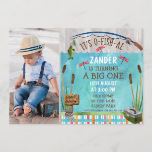 Aquarelle Ofish Anniversaire Invitation