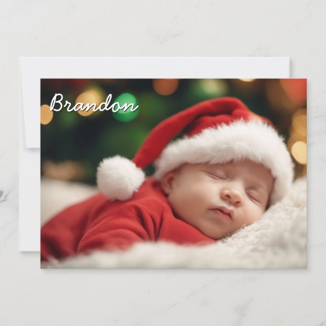 Aquarelle Oie - Photo Carte Faire-part bébé (Devant)