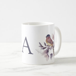 Aquarelle Oiseaux Monogramme Mug