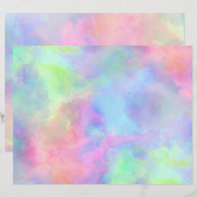 aquarelle opale : feuille de papier (Devant / Derrière)