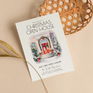 Aquarelle Open House Christmas Party Invitation