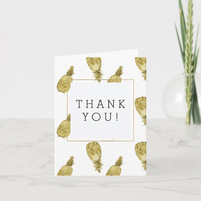 Aquarelle or Ananas Merci (Devant)