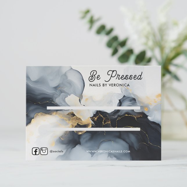 Aquarelle Or Chic Appuyer Sur La Carte D'Affichage (Debout devant)