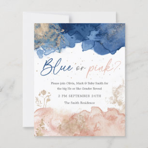Aquarelle Or Splash Genre Reveillez Invitation