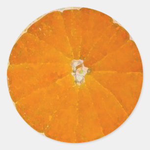 Aquarelle orange de tranche - autocollant