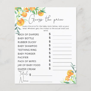 Aquarelle orange Prix Guest jeu