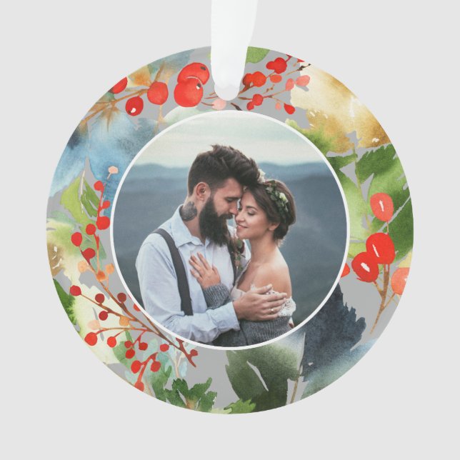 Aquarelle | Ornement photo de vacances (devant)