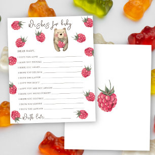Aquarelle ours baby shower - souhaits pour bébé