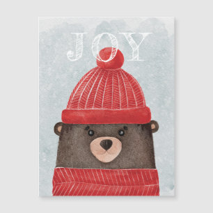 Aquarelle ours mignon. animal boisé de Noël