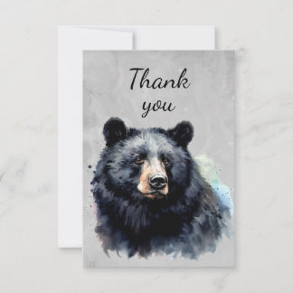 Aquarelle Ours noir Faune Animal Merci