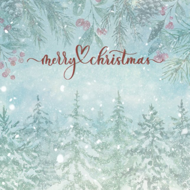 Aquarelle Ours Polaires Scène d'hiver Carte de Noë (Créateur téléchargé)