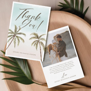 Aquarelle Palm Tree Baby shower Merci