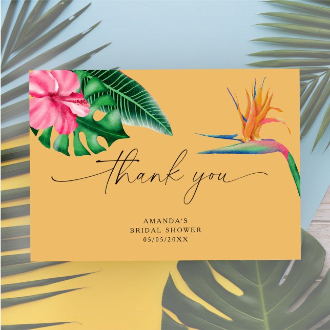 Aquarelle Palmier tropical, merci Baby shower de m (Créateur téléchargé)