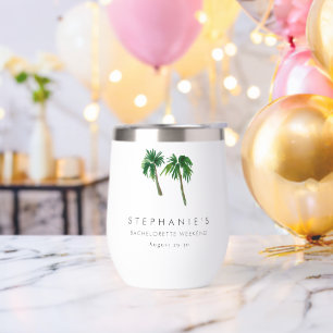 Aquarelle Palmiers tropicaux Bachelorette