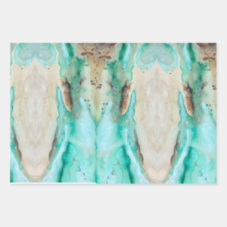 Aquarelle Papier à enveloppement Turquoise Plaque