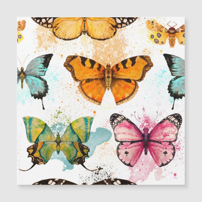 Aquarelle Papillon Motif sans couture (Devant)