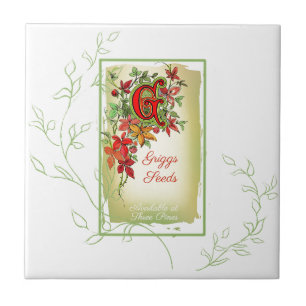 Aquarelle Paquet de graines Carreaux en céramique