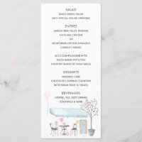 Aquarelle Paris Menu Mariage