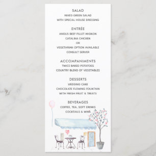 Aquarelle Paris Menu Mariage