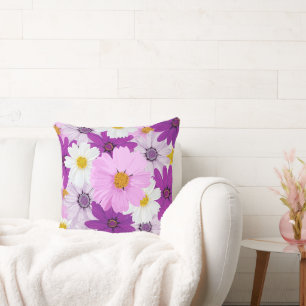 Aquarelle Pastel Cosmos Lance Oreiller