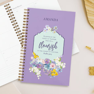 Aquarelle Pastel Floral Bible Verse Personnalisé