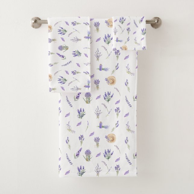 Aquarelle Pastel Lavender Fleurs (En situation)