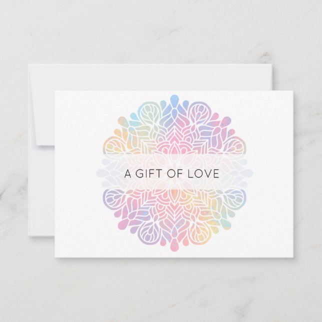 *~* Aquarelle Pastel Rainbow Mandala Spirituel (Devant)