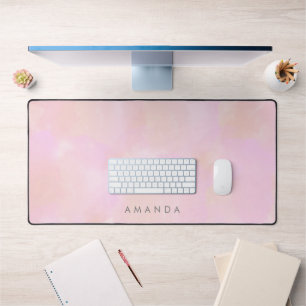 Aquarelle Pastel Rose Peach Abstraite Personnalise
