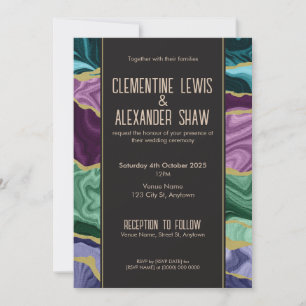 Aquarelle Peacock Agate (v1) Invitation