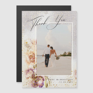 Aquarelle Peint Floral Canvas Mariage Merci