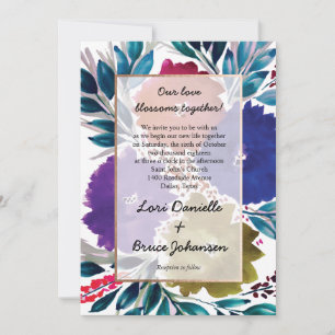 Aquarelle peinte à la main Faire-part de mariage