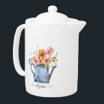 Aquarelle peinte à la main Floral<br><div class="desc">Aquarelle Peinte à la main Design floral avec nom personnalisé tendance et élégant.</div>