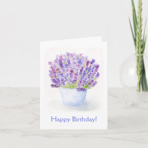 Aquarelle peinte à la main Lavande Florale ANNIVER