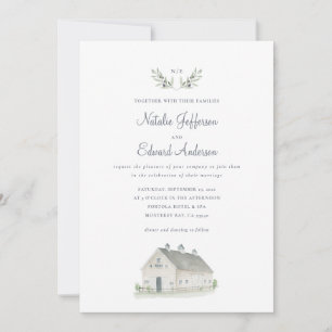 Aquarelle peinte branche d'olivier + aquarelle de 