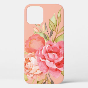 Aquarelle Peonies et Rose iPhone / coque ipad