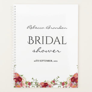 Aquarelle Peony Fleur Floral Douche nuptiale