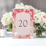 Aquarelle Perdue Corail Floral rose Numéros de tab<br><div class="desc">Floraux d'aquarelle peints à la main avec des roses de corail et des rougeurs</div>