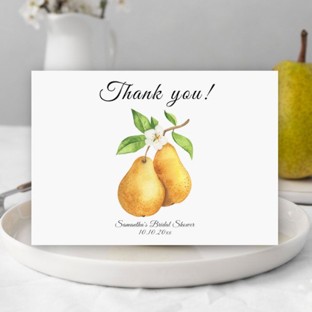 Aquarelle Perfect Pear Merci Fête des mariées (Créateur téléchargé)