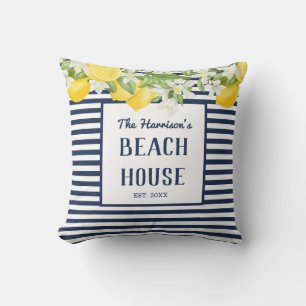 Aquarelle personnalisée Citrons Lumbar Coussin