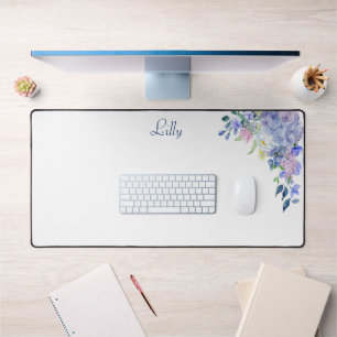 Aquarelle personnalisée Hydrangées violettes