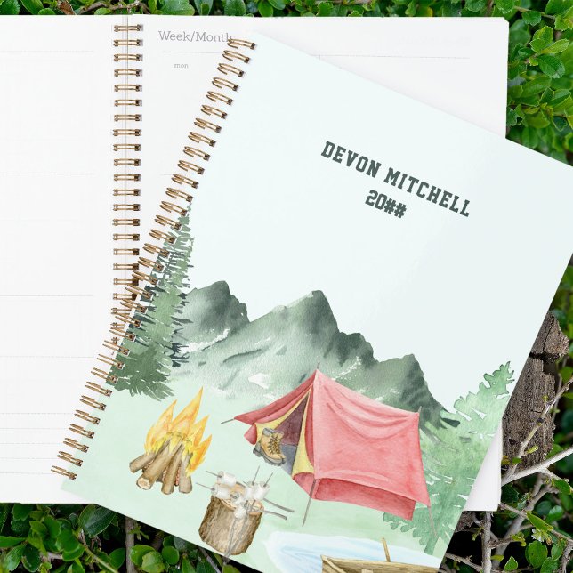 Aquarelle personnalisée Lakeside Camping Planifica (Camping Planner)