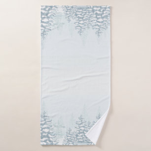 Aquarelle Pine Arbres Forêt de pins des neiges
