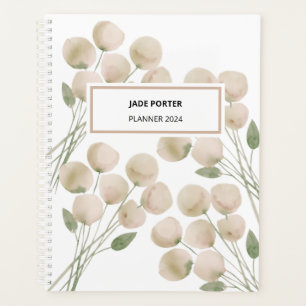 Aquarelle Pink Florals Planificateur hebdomadaire