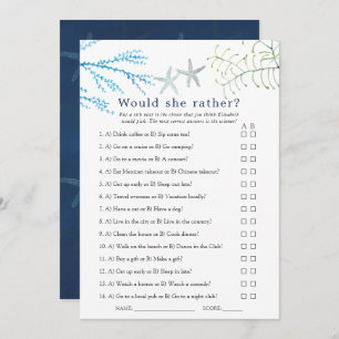 Aquarelle Plage d'algues Jeu nuptial à thème